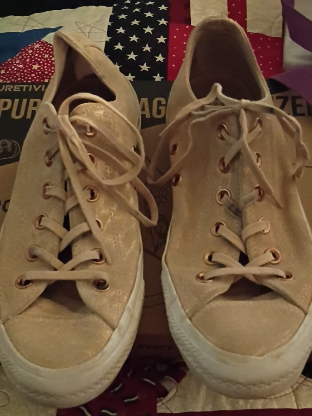 Converse Neutral Canvas Lace-Up Women's Sneakers - Beige